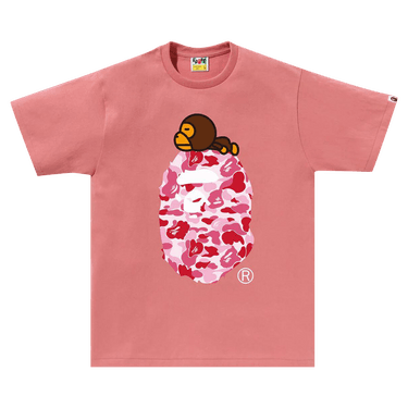 BAPE ABC Camo Milo On Big Ape Tee 'Pink/Pink'