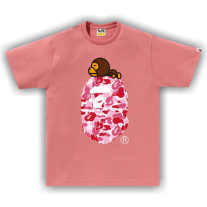 BAPE ABC Camo Milo On Big Ape Tee 'Pink/Pink'