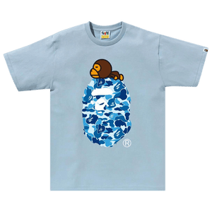 BAPE ABC Camo Milo On Big Ape Tee 'Sax/Blue'