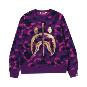 BAPE Color Camo Shark Crewneck 'Purple'