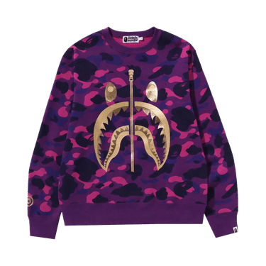 BAPE Color Camo Shark Crewneck 'Purple'