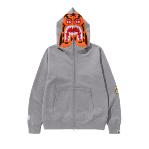 BAPE Tiger Full Zip Hoodie 'Grey'