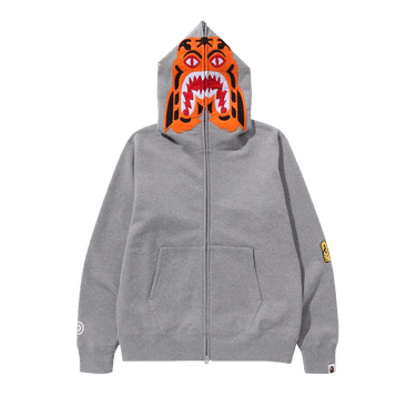 BAPE Tiger Full Zip Hoodie 'Grey'