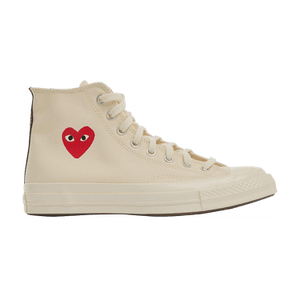 Comme des Garçons PLAY x Converse Chuck 70 High 'Small Red Heart - Beige'