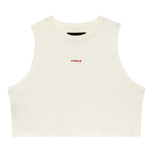 PURPLE BRAND Wordmark Muscle Tank 'White'