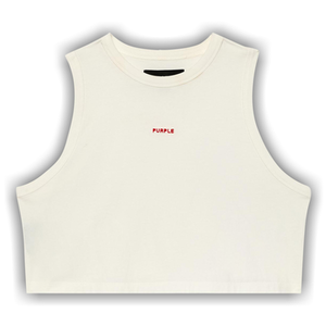 PURPLE BRAND Wordmark Muscle Tank 'White'