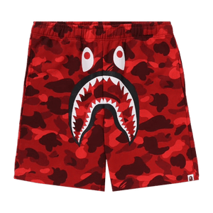 BAPE ABC Camo Shark Sweatshorts 'Red'