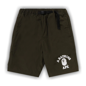 BAPE College Beach Shorts 'Olive Drab'