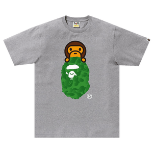 BAPE Ink Camo Milo On Ape Head Tee 'Grey'
