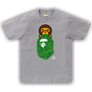 BAPE Ink Camo Milo On Ape Head Tee 'Grey'