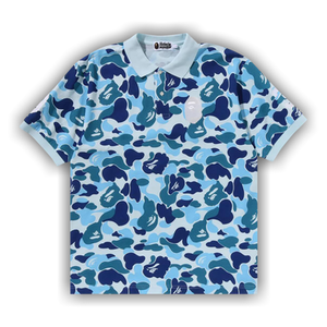 BAPE ABC Camo Large Ape Head Polo 'Blue'