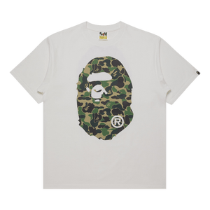 BAPE ABC Camo Big Ape Head Tee 'White/Green'