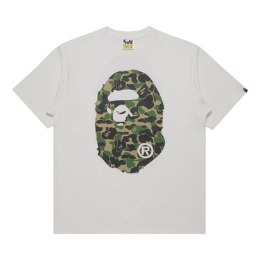 BAPE ABC Camo Big Ape Head Tee 'White/Green'