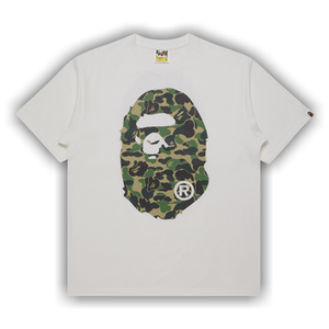 BAPE ABC Camo Big Ape Head Tee 'White/Green'