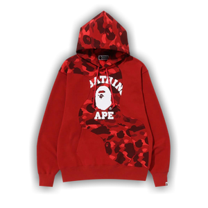 BAPE Color Camo College Cutting Relaxed Fit Hoodie 'Red'