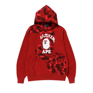 BAPE Color Camo College Cutting Relaxed Fit Hoodie 'Red'