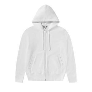 Comme des Garçons PLAY Back Emblem Zip Hoodie 'White'