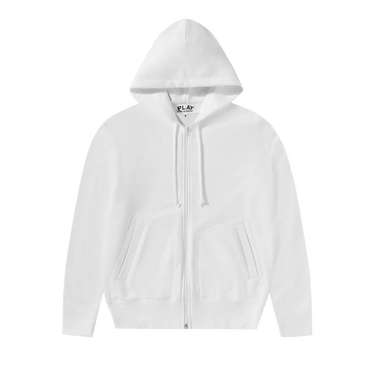 Comme des Garçons PLAY Back Emblem Zip Hoodie 'White'