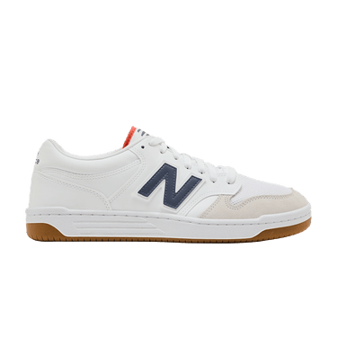New Balance 480 'White Dark Arctic Grey Gulf Red'
