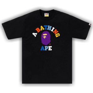 BAPE Colors College Tee 'Black'