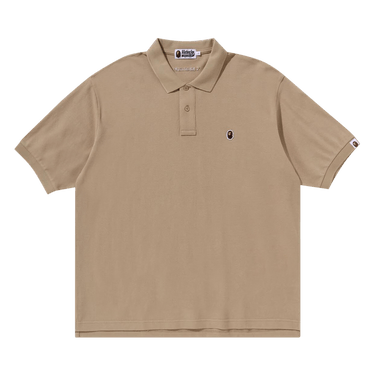 BAPE Ape Head One Point Polo 'Beige'