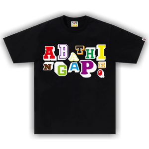 BAPE Varsity Font Tee 'Black'