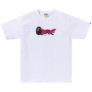 BAPE 3D Art Bape Logo Tee 'White'