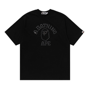 BAPE Rhinestone College Relaxed Fit Tee 'Black'