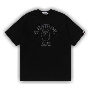BAPE Rhinestone College Relaxed Fit Tee 'Black'