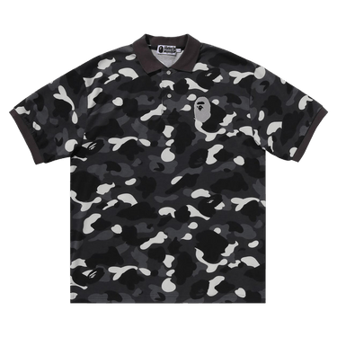 BAPE City Camo Large Ape Head Polo Relaxed Fit 'Black'