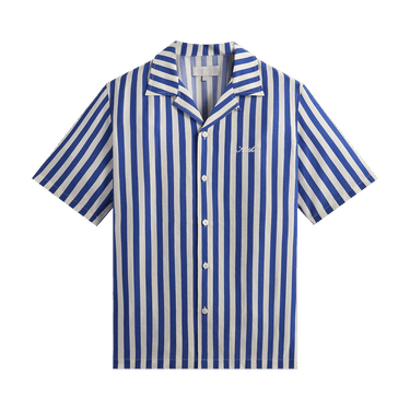 Kith Striped Thompson Camp Collar Shirt 'Current'