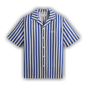 Kith Striped Thompson Camp Collar Shirt 'Current'