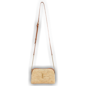 Saint Laurent Gaby Zipped Pouch 'Naturel/Brick'