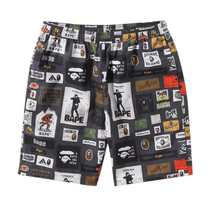 BAPE Multi Label Beach Shorts 'Multicolor'