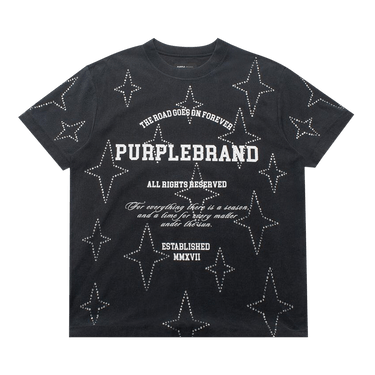 PURPLE BRAND Textured Jersey T-Shirt 'Black'