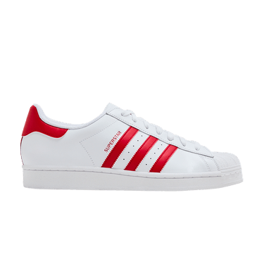 adidas Superstar 'Footwear White Scarlet'