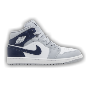 Air Jordan 1 Mid 'Wolf Grey Midnight Navy'