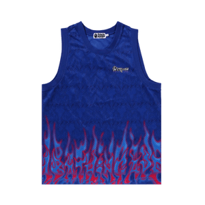 BAPE Flame Mesh Vest 'Blue'