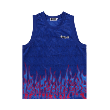 BAPE Flame Mesh Vest 'Blue'