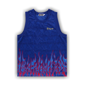 BAPE Flame Mesh Vest 'Blue'
