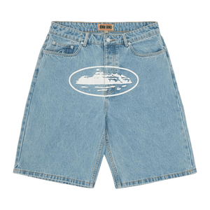 Corteiz Alcatraz Baggy Denim Shorts 'Stonewash'
