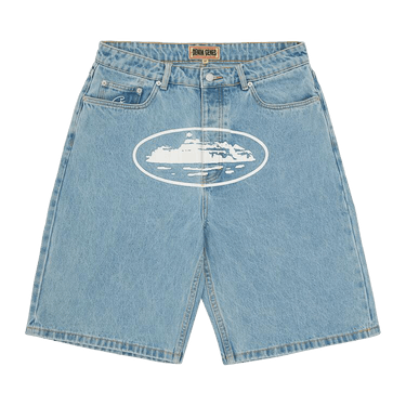 Corteiz Alcatraz Baggy Denim Shorts 'Stonewash'