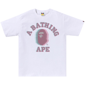 BAPE Glitch Art College Tee 'White'