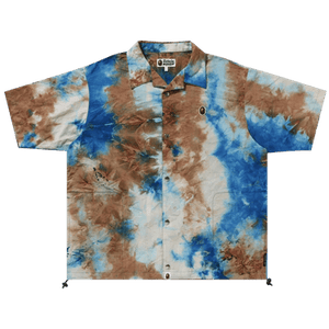 BAPE Chusen One Point Open Collar Shirt 'Blue'