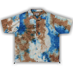 BAPE Chusen One Point Open Collar Shirt 'Blue'