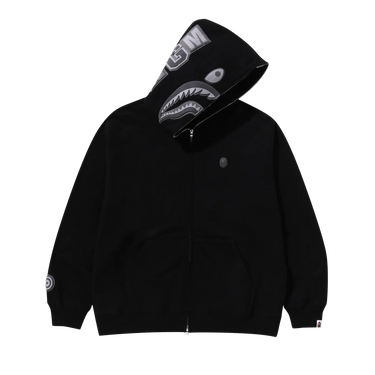 BAPE Ape Head One Point Shark Zip Hoodie 'Black'