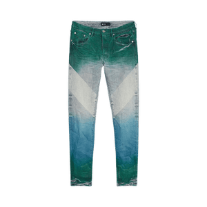 PURPLE BRAND Low Rise Skinny Coated Diagonal Jean 'Light Indigo/Multicolor'