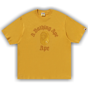 BAPE Gothic College Relaxed Fit Tee 'Yellow'