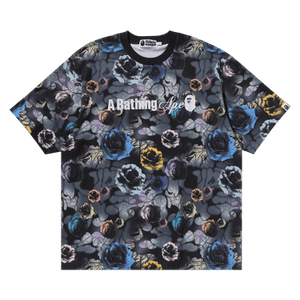 BAPE Floral Camo Logo Relaxed Fit Tee 'Black'