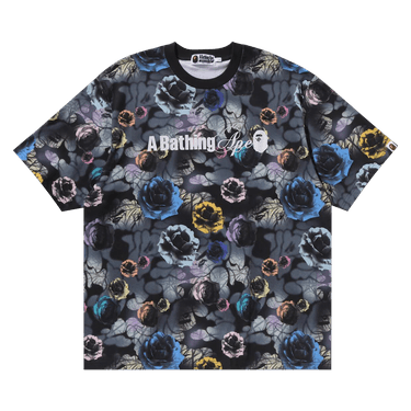 BAPE Floral Camo Logo Relaxed Fit Tee 'Black'